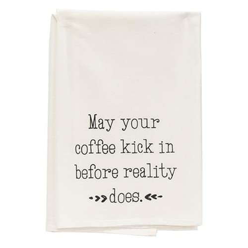 Col House Designs May Your Coffee Kick in Before Reality Does Dish Towel