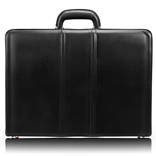 Expandable Attache Case, Leather, Small, Black - COUGHLIN | McKlein - 80465