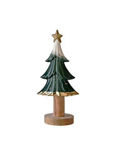 Ganz MX180307 Holiday Small Tree, 10-inch Height, Stoneware and MDF