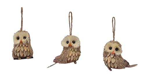Ganz MX183374 Owl Ornaments, Set of 3