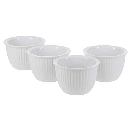 BIA Cordon Bleu 900010S4SIOC Classic Bakeware Custard Cups, White