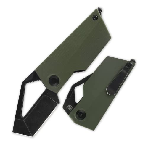 Kizer Cyber Blade Green G-10 Handle, M390 blade, Modern EDC Pocket Knife V2563A1