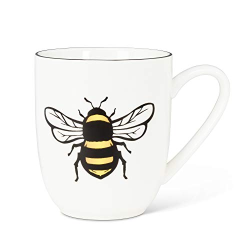 Abbott Collection  Yellow Bee Belly Mug-4.5"H(16oz), 4.5 inches high, Tumbler