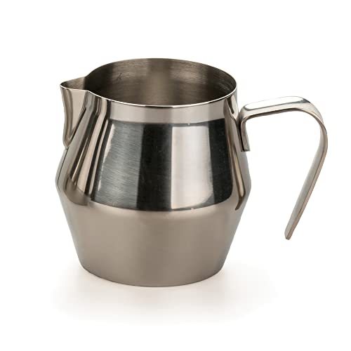 RSVP International 18/8 Stainless Steel Espresso Frothing and Steaming Pitcher, 10-Ounce