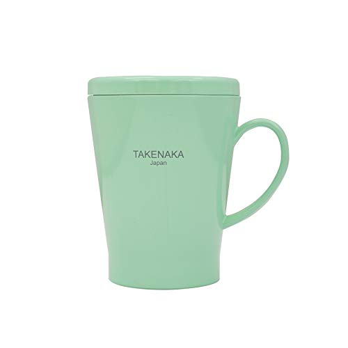 Mug Cup and A Lid from TAKENAKA, Perfect for Lunch Bento time, Drinkable Cup for hot and cold (Peppermint)