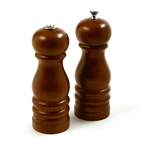 Norpro 6 Inch Peppermill and Salt Shaker Set, 6in/15cm, as shown