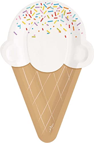 Design Design Birthday Sprinkles Ice Cream Luncheon Plate, Shaped
