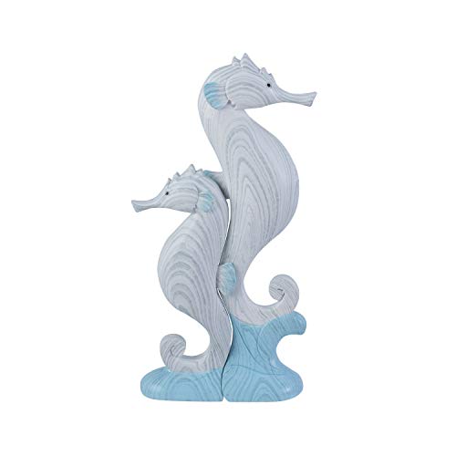 Beachcombers Seahorses Riding Waves Tabletop Figurines Set of 2 Resin