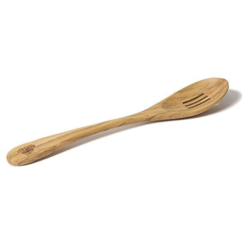 Browne & Co Berard Olive-Wood Handcrafted Slotted Spoon