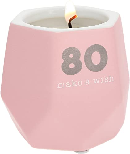 Pavilion Happy Confetti to You Candle - 80 th Birthday Candle 100 % Soy 8oz. Tranquility Scented Candle -80th
