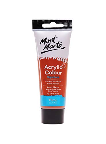 Mont Marte Acrylic Paint Studio 75ml - Burnt Sienna Good Quality