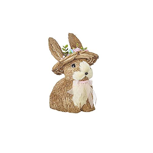 RAZ Imports 4253320 Bunny with Hat Figurine, 9-inch Height