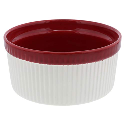 BIA Cordon Bleu Quatro 1-Quart Souffl√Å√º√° Dish, Sand/Spice Red