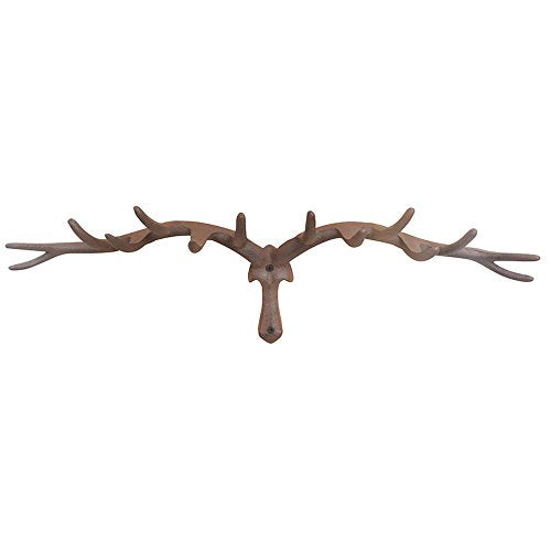 Esschert Design DB79 Rustic Cast Iron Antler Hook, Large