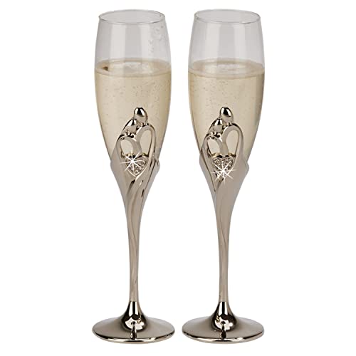 Creative Gifts "Embrace" Flutes - Set of 2