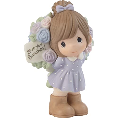 Precious Moments 216010 Love You Bunches Girl Bisque Porcelain Figurine , White