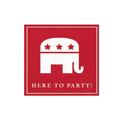 Design Design 624-10048 Republican Here To Party Beverage Napkin