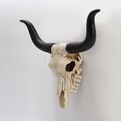 Unicorn Studio Veronese Design 14 Inch Long Horn Animal Skull Resin Wall Sculpture