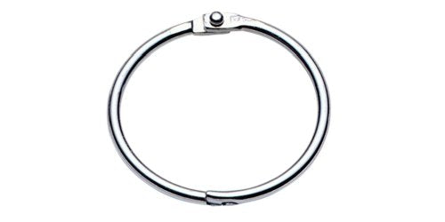 Charles Leonard Loose Leaf Rings with Snap Closure, Nickel Plated, 1.25 Inches Diameter, Silver, 100-Pack (R39)