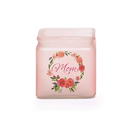 burton + BURTON 9737731 Cube Vase Mom Message Glass, 4-inch High