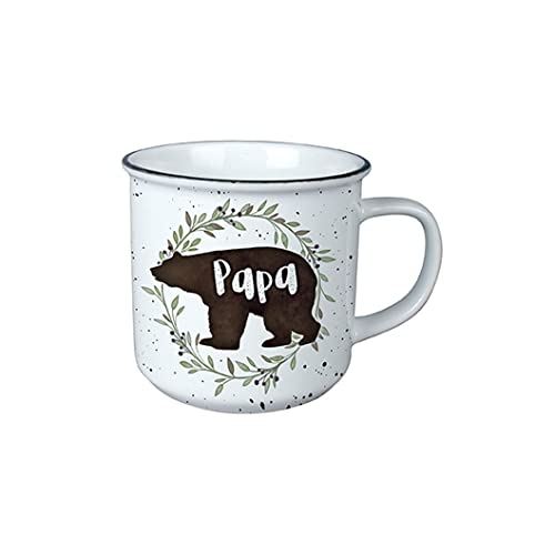 Carson Home, Decorative Vintage Mug for Coffee Latte Tea Hot Cocoa, Ideal Gift, Microwave and Dishwasher Safe, Floral Papa Vintage Mug 13oz