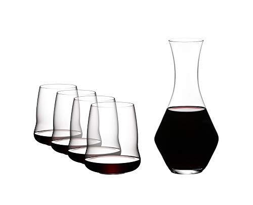 Riedel SL Stemless Wings Set 4 Glasses with Decanter