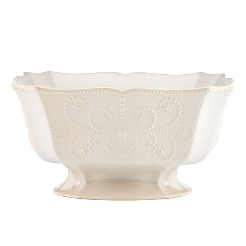 Lenox French Perle Footed Centerpiece Bowl, White