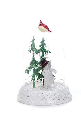 Transpac Imports Acrylic Light Up Snowman Dome Decor, White