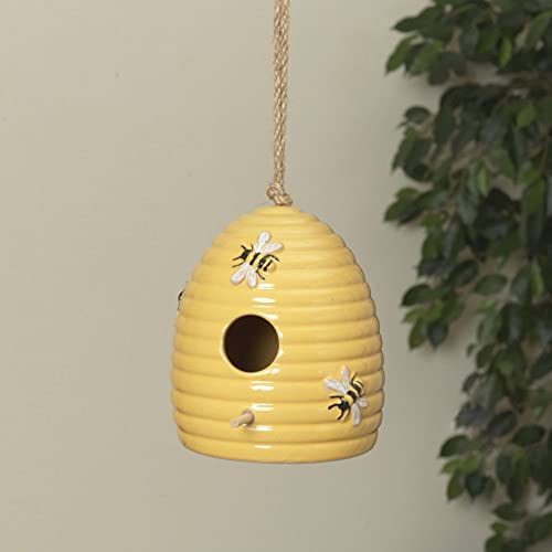 Gerson International Hanging Beehive, Ceramic, 5.9-inch Height, Ceramic