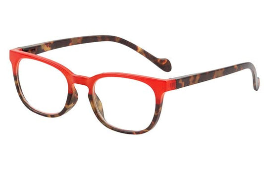 I Heart Eyewear Dallas Reading Glasses, Tortoise and Red, 1.75