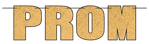 Beistle Prom Streamer, 14.25" x 6', Gold/Black