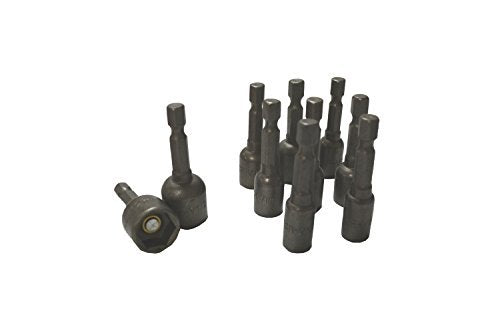 EZ Travel Distribution Quick Change Magnetic Nut Setter Bits SAE and Metric (10 Piece Set)