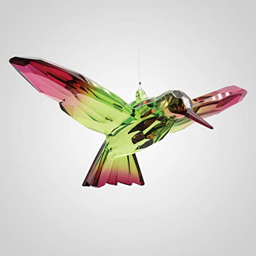 Lipco Acrylic Hummingbird Crystal Hanging Ornament, 7-inch Length, Holiday Season Decoration