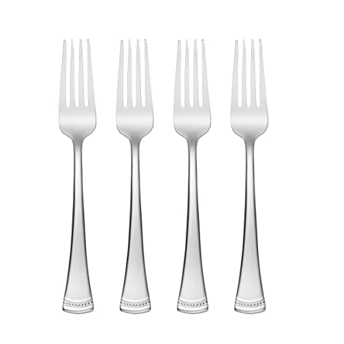 Lenox Portola Salad Forks, Set of 4, 0.41, Metallic