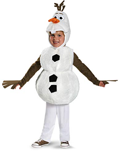 Disguise Baby's Disney Frozen Olaf Deluxe Toddler Costume,White,Toddler M (3T-4T)