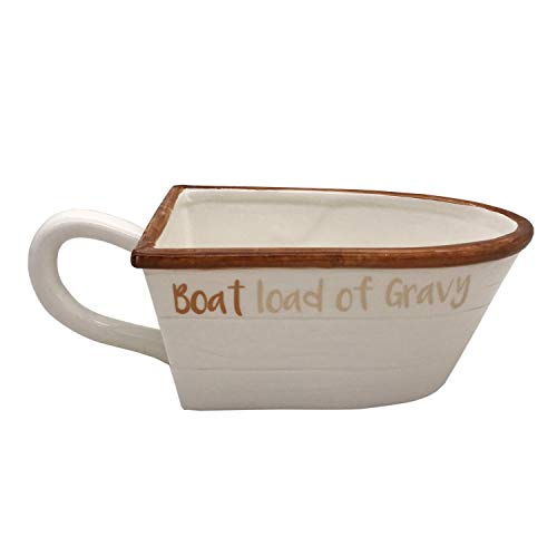 Beachcombers 8-inch Ceramic Boat Shape Gravy Boat