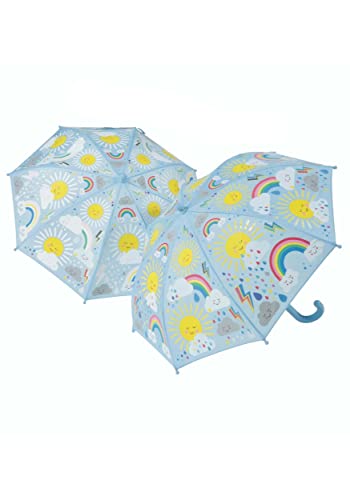 Floss & Rock 43P6403 Sun and Clouds Color Changing Kids Umbrella, 25.98-inch Diameter