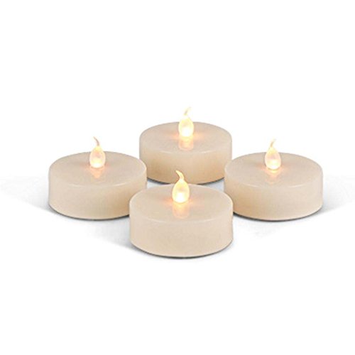 Gerson 43837 - 1.9" Bisque Battery Operated Jumbo LED Tealights with Timer (4 pack)
