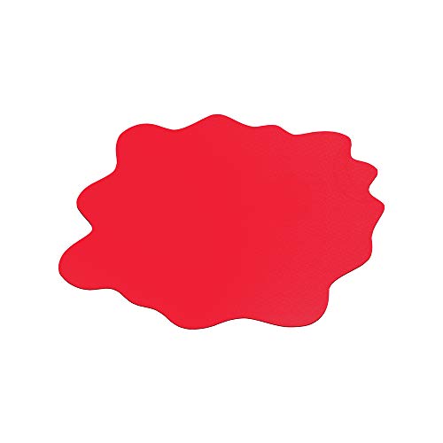 Floortex Multi-Purpose High Chair/Play Mat for Hard Floors, Smooth Back, 40" x 40" (Maximum), Volcanic Red (FC124040PRV)