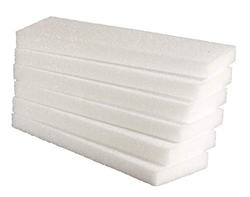 Hygloss Products White Styrofoam Blocks - for Projects, Arts, & Crafts, 4 by 12 by 1-Inch, Pack of 6