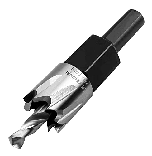 McJ Tools 19mm HSS M2 Drill Bit Hole Saw for Metal, Steel, Iron, Alloy, Ideal for Electricians, Plumbers, DIYs, Metal Professionals