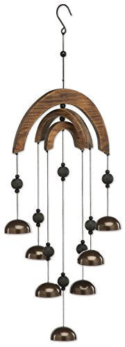 Sunset Vista Designs 92694 Arch Bell Metal and Wood Wind Chime, Medium Stained