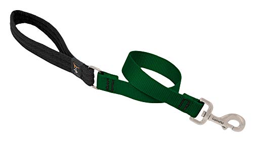 Lupine Pet Traffic Leash by Lupine in 1" Wide Green 2-Foot Long with Padded Handle