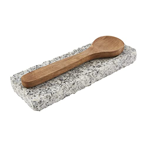 Mud Pie Granite Spoon Rest Set, Gray, 10-inch