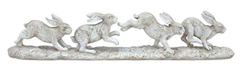 Melrose 82242 Rabbits Figurine, 17-inch Length, Resin