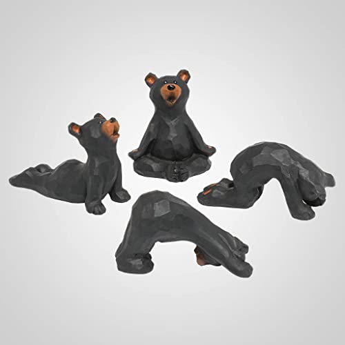 Lipco Easy Cobra Downward Dog and Cat Pose Figurine, 3.30-inch Length, Polyresin, Set of 4