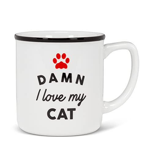 Abbott Collection  Love My Cat Text Mug-4"H