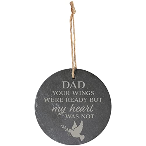 Carson Home 24515 Dad Comfort Slate Ornament, 4-inch Diameter