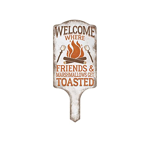 Carson Home 11955 Toasted Garden Stake, 15.5-inch Length, UV Printed and Powder Coated Metal