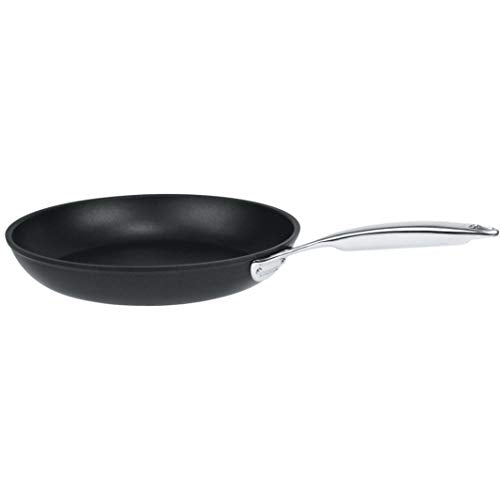 CRISTEL, Exceliss+ Non-Stick coating FREE PFOA/PFOS Crepe Pan with anodized aluminum, 3-Ply construction, Brushed Finish, Dishwasher oven safe, all hobs + induction, Castel'Pro Ultralu collection, 9.5".